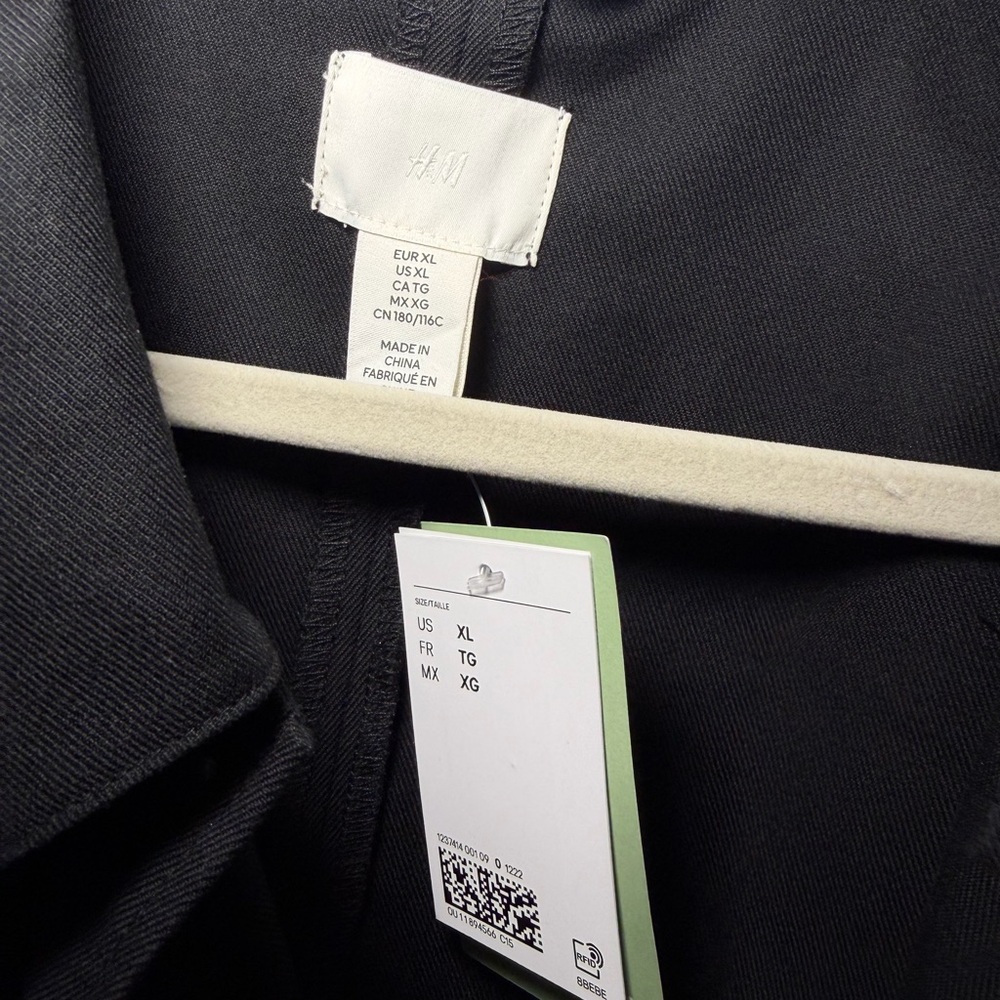 H&M Black Utility Belted Jacket with Gold Buttons - Picture 6 of 6